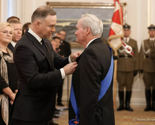 Lawrence W. Reed odznaczony Krzyżem Wielkim Orderu Zasługi RP przez prezydenta Andrzeja Dudę
